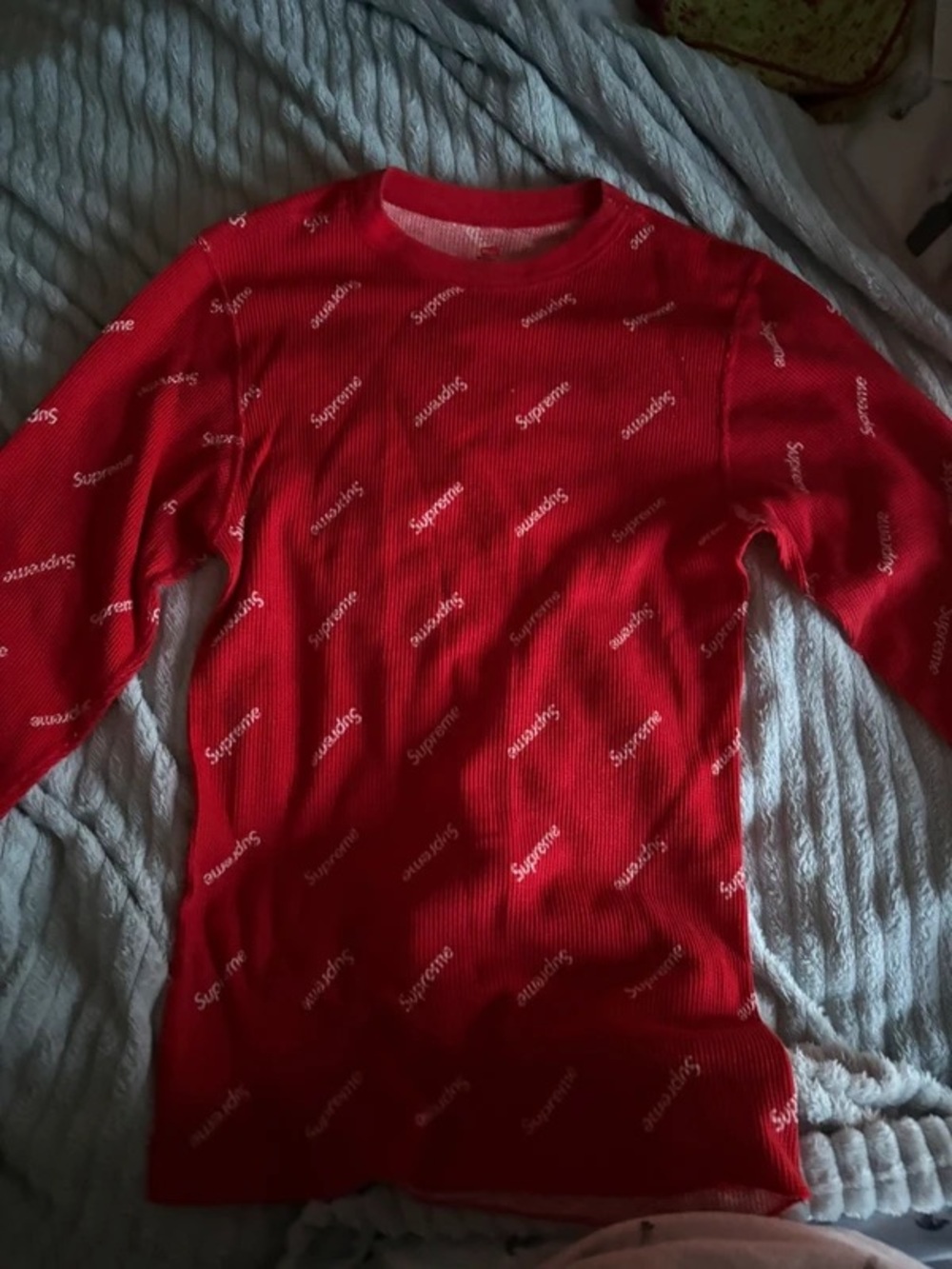 Supreme Hanes Red Crewneck Beefy-Thermal